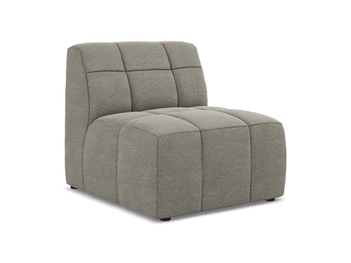 makamii Aloha Sofa Mittelmodul in Grau - Modernes Sesselsmodul aus Bouclé, modular & kombinierbar, skandinavisches Design, Oeko-Tex Zertifiziert 75x90x77 cm, bis 250 kg belastbar von makamii