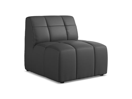 makamii Aloha Sofa Mittelmodul in Grau - Modernes Sesselsmodul aus Kunstleder, modular & kombinierbar, skandinavisches Design, Oeko-Tex Zertifiziert 75x90x77 cm, bis 250 kg belastbar von makamii