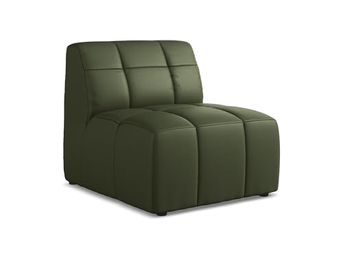 makamii Aloha Sofa Mittelmodul in Grün - Modernes Sesselsmodul aus Kunstleder, modular & kombinierbar, skandinavisches Design, Oeko-Tex Zertifiziert 75x90x77 cm, bis 250 kg belastbar von makamii