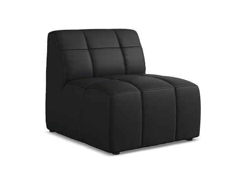 makamii Aloha Sofa Mittelmodul in Schwarz - Modernes Sesselsmodul aus Kunstleder, modular & kombinierbar, skandinavisches Design, Oeko-Tex Zertifiziert 75x90x77 cm, bis 250 kg belastbar von makamii