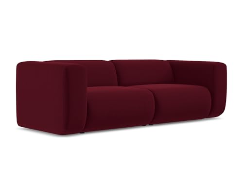 makamii Ekahi 3-Sitzer Modulsofa in Rot - Modernes Designsofa aus Samt, modular, ohne Schlaffunktion, moderner Japandi-Stil, Oeko-Tex Zertifiziert 228x89x70 cm, bis 250 kg belastbar makamii Ekahi 3-Sitzer Modulsofa in Rot - Modernes Designsofa aus Samt, modular, ohne Schlaffunktion, moderner Japandi-Stil, Oeko-Tex Zertifiziert 228x89x70 cm, bis 250 kg belastbar von makamii