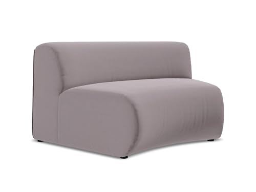 makamii Ekahi Sofa Eckmodul in Violett - Modernes Eckelement aus Samt, modular & kombinierbar, skandinavisches Design, Oeko-Tex Zertifiziert 147x89x70 cm, bis 150 kg belastbar von makamii