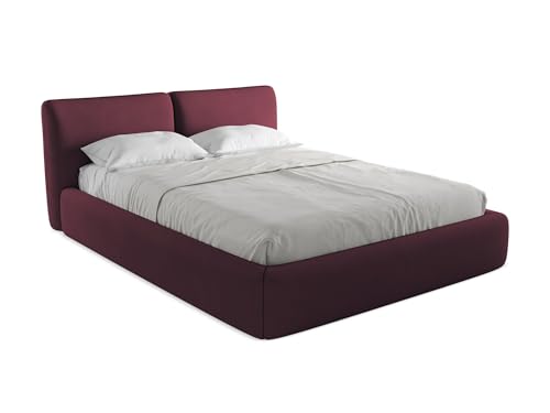makamii Hoku Polsterbett mit Stauraum 160x200 cm in Rot - Doppelbett mit Lattenrost, gepolstertes Bettgestell mit Kopfteil für Schlafzimmer & Gästezimmer, Oeko-Tex Zertifiziert - aus Chenille-Stoff makamii Hoku Polsterbett mit Stauraum 160x200 cm in Rot - Doppelbett mit Lattenrost, gepolstertes Bettgestell mit Kopfteil für Schlafzimmer & Gästezimmer, Oeko-Tex Zertifiziert - aus Chenille-Stoff von makamii