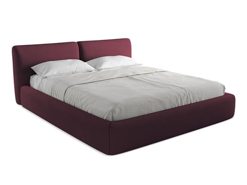 makamii Hoku Polsterbett mit Stauraum 180x200 cm in Rot - Doppelbett mit Lattenrost, gepolstertes Bettgestell mit Kopfteil für Schlafzimmer & Gästezimmer, Oeko-Tex Zertifiziert - aus Chenille-Stoff makamii Hoku Polsterbett mit Stauraum 180x200 cm in Rot - Doppelbett mit Lattenrost, gepolstertes Bettgestell mit Kopfteil für Schlafzimmer & Gästezimmer, Oeko-Tex Zertifiziert - aus Chenille-Stoff von makamii