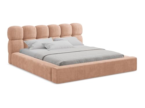 makamii Kahu Polsterbett mit Stauraum 140x200 cm in Pink - Doppelbett mit Lattenrost, gepolstertes Bettgestell mit Kopfteil für Schlafzimmer & Gästezimmer, Oeko-Tex Zertifiziert - aus Chenille makamii Kahu Polsterbett mit Stauraum 140x200 cm in Pink - Doppelbett mit Lattenrost, gepolstertes Bettgestell mit Kopfteil für Schlafzimmer & Gästezimmer, Oeko-Tex Zertifiziert - aus Chenille von makamii