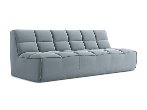 makamii Kalai 3-Sitzer Modulsofa in Blau - Modernes Designsofa aus Samt, modular, ohne Schlaffunktion, moderner Japandi-Stil, Oeko-Tex Zertifiziert 210x93x75 cm, bis 150 kg belastbar makamii Kalai 3-Sitzer Modulsofa in Blau - Modernes Designsofa aus Samt, modular, ohne Schlaffunktion, moderner Japandi-Stil, Oeko-Tex Zertifiziert 210x93x75 cm, bis 150 kg belastbar von makamii