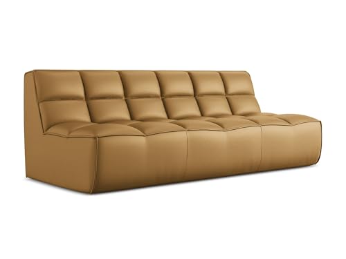 makamii Kalai 3-Sitzer Modulsofa in Braun - Modernes Designsofa aus Kunstleder, modular, ohne Schlaffunktion, moderner Japandi-Stil, Oeko-Tex Zertifiziert 210x93x75 cm, bis 150 kg belastbar makamii Kalai 3-Sitzer Modulsofa in Braun - Modernes Designsofa aus Kunstleder, modular, ohne Schlaffunktion, moderner Japandi-Stil, Oeko-Tex Zertifiziert 210x93x75 cm, bis 150 kg belastbar von makamii