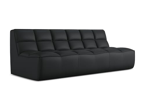 makamii Kalai 3-Sitzer Modulsofa in Schwarz - Modernes Designsofa aus Kunstleder, modular, ohne Schlaffunktion, moderner Japandi-Stil, Oeko-Tex Zertifiziert 210x93x75 cm, bis 150 kg belastbar makamii Kalai 3-Sitzer Modulsofa in Schwarz - Modernes Designsofa aus Kunstleder, modular, ohne Schlaffunktion, moderner Japandi-Stil, Oeko-Tex Zertifiziert 210x93x75 cm, bis 150 kg belastbar von makamii