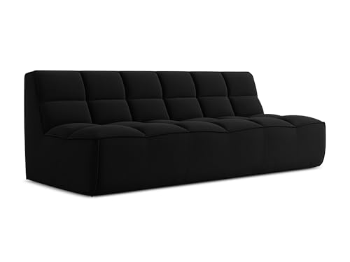 makamii Kalai 3-Sitzer Modulsofa in Schwarz - Modernes Designsofa aus Samt, modular, ohne Schlaffunktion, moderner Japandi-Stil, Oeko-Tex Zertifiziert 210x93x75 cm, bis 150 kg belastbar makamii Kalai 3-Sitzer Modulsofa in Schwarz - Modernes Designsofa aus Samt, modular, ohne Schlaffunktion, moderner Japandi-Stil, Oeko-Tex Zertifiziert 210x93x75 cm, bis 150 kg belastbar von makamii