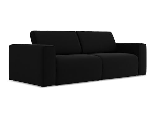 makamii Kalea 3-Sitzer Modulsofa in Schwarz - Modernes Designsofa aus Samt, modular, ohne Schlaffunktion, moderner Japandi-Stil, Oeko-Tex Zertifiziert 224x103x80 cm, bis 350 kg belastbar makamii Kalea 3-Sitzer Modulsofa in Schwarz - Modernes Designsofa aus Samt, modular, ohne Schlaffunktion, moderner Japandi-Stil, Oeko-Tex Zertifiziert 224x103x80 cm, bis 350 kg belastbar von makamii