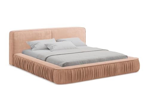 makamii Keoni Polsterbett mit Stauraum 180x200 cm in Pink - Doppelbett mit Lattenrost, gepolstertes Bettgestell mit Kopfteil für Schlafzimmer & Gästezimmer, Oeko-Tex Zertifiziert - aus Chenille makamii Keoni Polsterbett mit Stauraum 180x200 cm in Pink - Doppelbett mit Lattenrost, gepolstertes Bettgestell mit Kopfteil für Schlafzimmer & Gästezimmer, Oeko-Tex Zertifiziert - aus Chenille von makamii