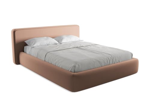 makamii Kiana Polsterbett mit Stauraum 160x200 cm in Pink - Doppelbett mit Lattenrost, gepolstertes Bettgestell mit Kopfteil für Schlafzimmer & Gästezimmer, Oeko-Tex Zertifiziert - aus Bouclé makamii Kiana Polsterbett mit Stauraum 160x200 cm in Pink - Doppelbett mit Lattenrost, gepolstertes Bettgestell mit Kopfteil für Schlafzimmer & Gästezimmer, Oeko-Tex Zertifiziert - aus Bouclé von makamii