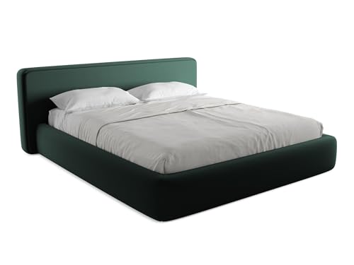 makamii Kiana Polsterbett mit Stauraum 180x200 cm in Grün - Doppelbett mit Lattenrost, gepolstertes Bettgestell mit Kopfteil für Schlafzimmer & Gästezimmer, Oeko-Tex Zertifiziert - aus Bouclé makamii Kiana Polsterbett mit Stauraum 180x200 cm in Grün - Doppelbett mit Lattenrost, gepolstertes Bettgestell mit Kopfteil für Schlafzimmer & Gästezimmer, Oeko-Tex Zertifiziert - aus Bouclé von makamii
