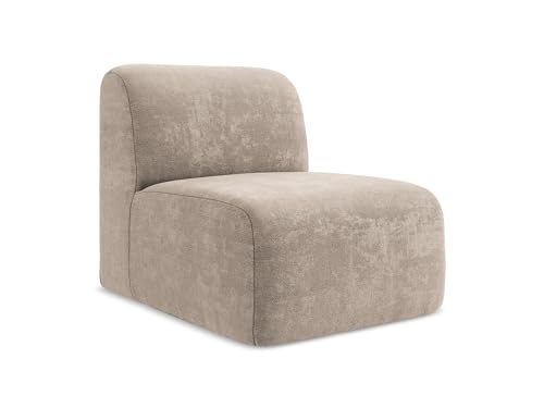 makamii Lani Sofa Mittelmodul in Beige - Modernes Sesselsmodul aus Chenille, modular & kombinierbar, skandinavisches Design, Oeko-Tex Zertifiziert 70x94x75 cm, bis 150 kg belastbar von makamii