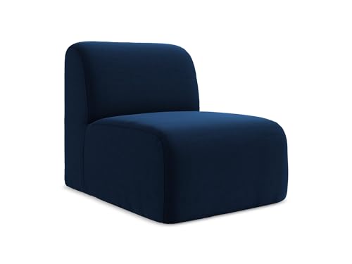makamii Lani Sofa Mittelmodul in Blau - Modernes Sesselsmodul aus Samt, modular & kombinierbar, skandinavisches Design, Oeko-Tex Zertifiziert 70x94x75 cm, bis 150 kg belastbar von makamii