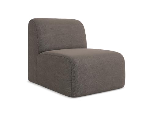 makamii Lani Sofa Mittelmodul in Braun - Modernes Sesselsmodul aus Bouclé, modular & kombinierbar, skandinavisches Design, Oeko-Tex Zertifiziert 70x94x75 cm, bis 150 kg belastbar von makamii
