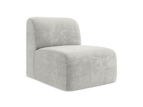 makamii Lani Sofa Mittelmodul in Grau - Modernes Sesselsmodul aus Chenille, modular & kombinierbar, skandinavisches Design, Oeko-Tex Zertifiziert 70x94x75 cm, bis 150 kg belastbar von makamii
