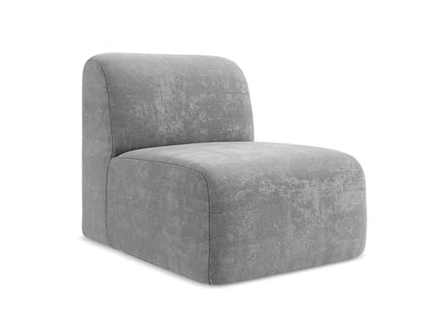 makamii Lani Sofa Mittelmodul in Grau - Modernes Sesselsmodul aus Chenille, modular & kombinierbar, skandinavisches Design, Oeko-Tex Zertifiziert 70x94x75 cm, bis 150 kg belastbar von makamii