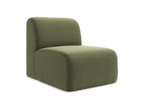 makamii Lani Sofa Mittelmodul in Grün - Modernes Sesselsmodul aus Samt, modular & kombinierbar, skandinavisches Design, Oeko-Tex Zertifiziert 70x94x75 cm, bis 150 kg belastbar von makamii