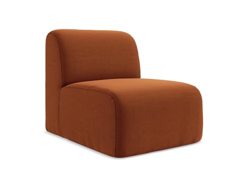 makamii Lani Sofa Mittelmodul in Orange - Modernes Sesselsmodul aus Samt, modular & kombinierbar, skandinavisches Design, Oeko-Tex Zertifiziert 70x94x75 cm, bis 150 kg belastbar von makamii