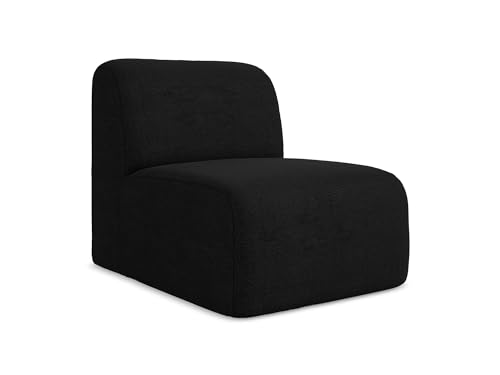 makamii Lani Sofa Mittelmodul in Schwarz - Modernes Sesselsmodul aus Bouclé, modular & kombinierbar, skandinavisches Design, Oeko-Tex Zertifiziert 70x94x75 cm, bis 150 kg belastbar makamii Lani Sofa Mittelmodul in Schwarz - Modernes Sesselsmodul aus Bouclé, modular & kombinierbar, skandinavisches Design, Oeko-Tex Zertifiziert 70x94x75 cm, bis 150 kg belastbar von makamii