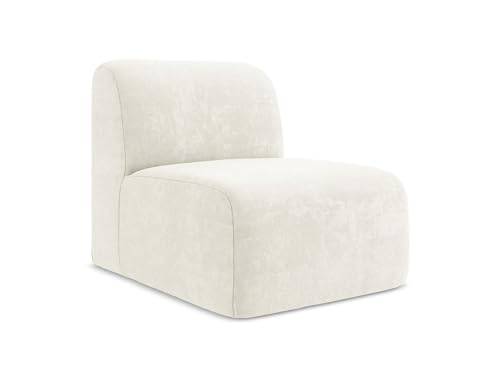 makamii Lani Sofa Mittelmodul in Weiß - Modernes Sesselsmodul aus Chenille, modular & kombinierbar, skandinavisches Design, Oeko-Tex Zertifiziert 70x94x75 cm, bis 150 kg belastbar von makamii