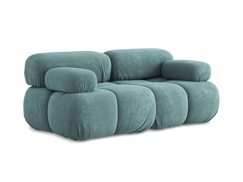 makamii Lokua 2-Sitzer Modulsofa in Blau - Modernes Designsofa aus Chenille, modular, ohne Schlaffunktion, moderner Japandi-Stil, Oeko-Tex Zertifiziert 190x96x70 cm, bis 150 kg belastbar makamii Lokua 2-Sitzer Modulsofa in Blau - Modernes Designsofa aus Chenille, modular, ohne Schlaffunktion, moderner Japandi-Stil, Oeko-Tex Zertifiziert 190x96x70 cm, bis 150 kg belastbar von makamii