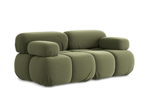 makamii Lokua 2-Sitzer Modulsofa in Grün - Modernes Designsofa aus Samt, modular, ohne Schlaffunktion, moderner Japandi-Stil, Oeko-Tex Zertifiziert 190x96x70 cm, bis 150 kg belastbar makamii Lokua 2-Sitzer Modulsofa in Grün - Modernes Designsofa aus Samt, modular, ohne Schlaffunktion, moderner Japandi-Stil, Oeko-Tex Zertifiziert 190x96x70 cm, bis 150 kg belastbar von makamii
