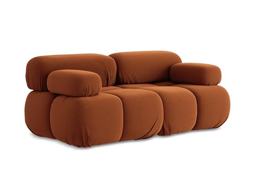 makamii Lokua 2-Sitzer Modulsofa in Orange - Modernes Designsofa aus Samt, modular, ohne Schlaffunktion, moderner Japandi-Stil, Oeko-Tex Zertifiziert 190x96x70 cm, bis 150 kg belastbar makamii Lokua 2-Sitzer Modulsofa in Orange - Modernes Designsofa aus Samt, modular, ohne Schlaffunktion, moderner Japandi-Stil, Oeko-Tex Zertifiziert 190x96x70 cm, bis 150 kg belastbar von makamii