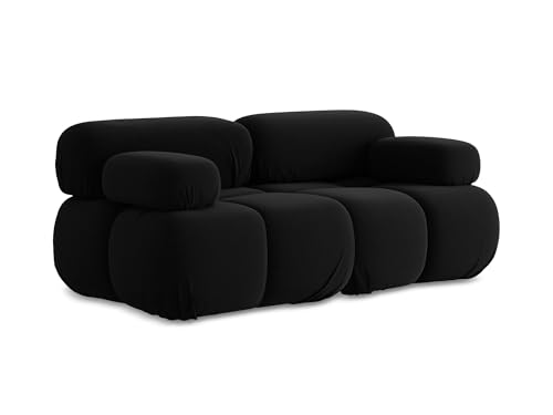 makamii Lokua 2-Sitzer Modulsofa in Schwarz - Modernes Designsofa aus Samt, modular, ohne Schlaffunktion, moderner Japandi-Stil, Oeko-Tex Zertifiziert 190x96x70 cm, bis 150 kg belastbar makamii Lokua 2-Sitzer Modulsofa in Schwarz - Modernes Designsofa aus Samt, modular, ohne Schlaffunktion, moderner Japandi-Stil, Oeko-Tex Zertifiziert 190x96x70 cm, bis 150 kg belastbar von makamii