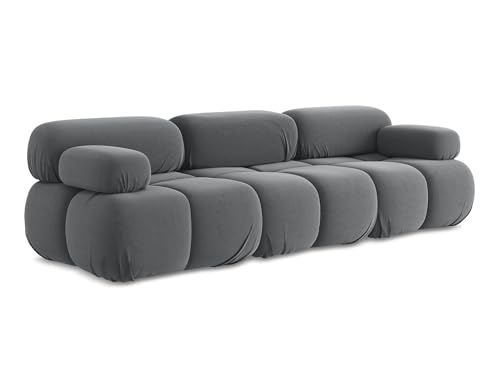 makamii Lokua 3-Sitzer Modulsofa in Grau - Modernes Designsofa aus Samt, modular, ohne Schlaffunktion, moderner Japandi-Stil, Oeko-Tex Zertifiziert 285x96x70 cm, bis 150 kg belastbar makamii Lokua 3-Sitzer Modulsofa in Grau - Modernes Designsofa aus Samt, modular, ohne Schlaffunktion, moderner Japandi-Stil, Oeko-Tex Zertifiziert 285x96x70 cm, bis 150 kg belastbar von makamii