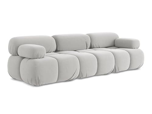 makamii Lokua 3-Sitzer Modulsofa in Grau - Modernes Designsofa aus Samt, modular, ohne Schlaffunktion, moderner Japandi-Stil, Oeko-Tex Zertifiziert 285x96x70 cm, bis 150 kg belastbar makamii Lokua 3-Sitzer Modulsofa in Grau - Modernes Designsofa aus Samt, modular, ohne Schlaffunktion, moderner Japandi-Stil, Oeko-Tex Zertifiziert 285x96x70 cm, bis 150 kg belastbar von makamii