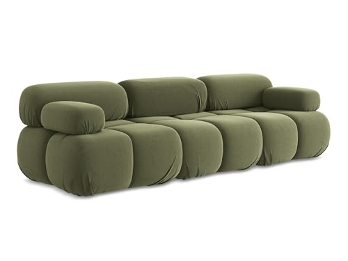 makamii Lokua 3-Sitzer Modulsofa in Grün - Modernes Designsofa aus Samt, modular, ohne Schlaffunktion, moderner Japandi-Stil, Oeko-Tex Zertifiziert 285x96x70 cm, bis 150 kg belastbar makamii Lokua 3-Sitzer Modulsofa in Grün - Modernes Designsofa aus Samt, modular, ohne Schlaffunktion, moderner Japandi-Stil, Oeko-Tex Zertifiziert 285x96x70 cm, bis 150 kg belastbar von makamii