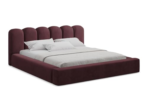 makamii Mano Polsterbett mit Stauraum 180x200 cm in Rot - Doppelbett mit Lattenrost, gepolstertes Bettgestell mit Kopfteil für Schlafzimmer & Gästezimmer, Oeko-Tex Zertifiziert - aus Samt makamii Mano Polsterbett mit Stauraum 180x200 cm in Rot - Doppelbett mit Lattenrost, gepolstertes Bettgestell mit Kopfteil für Schlafzimmer & Gästezimmer, Oeko-Tex Zertifiziert - aus Samt von makamii