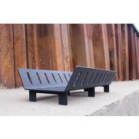 stahl Feuerstellenrost - Holzbefeuert Erhöhter Feuerrost Moderne Feuerstelle Im Freien Handgefertigt in Den Usa 24 "x 12" Kostenloser Versand." von makertable