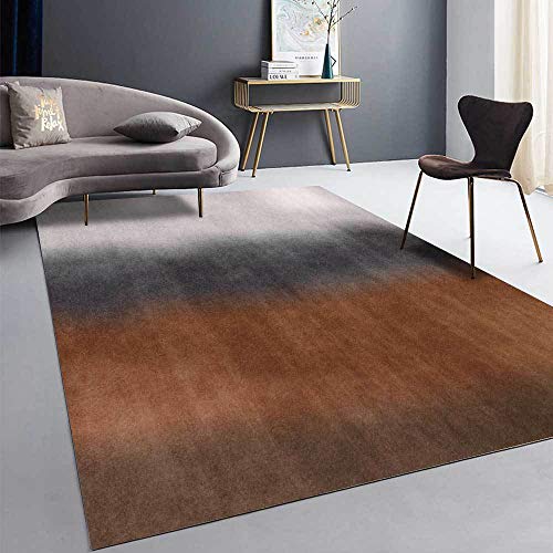 Teppich Moderner Wohnzimmer Große Area Rugs Braun gelb grau Farbverlauf Stit Schlafzimmer Zimmer Teppich Sofa Tisch Kind Krabbeln Matte 200×300CM (6ft6 x9ft10) von makeups1