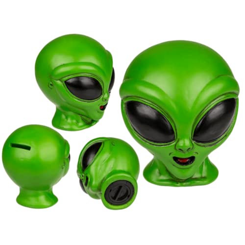 Spardose aus Polyethylen mit weichem Körper. Originelle Sparschwein in Alienform, für Kinder mit Deckel. Leichte und robuste Spardose. von makio