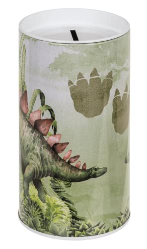 Spardose für Kinder, Dinosaurier, Original-Spardosen aus Dose mit Deckel, günstige Spardose für Kinder, die auch als Bleistiftdose verwendet werden kann. (Stegosaurus) von makio