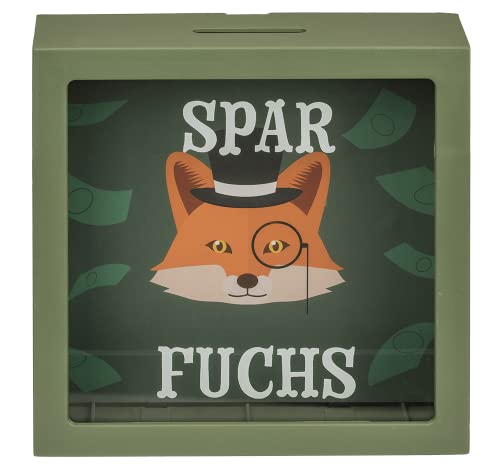 makio Spardose Grün Fuchs Original Münzen Design Spar Fuchs (15x15cm) von makio