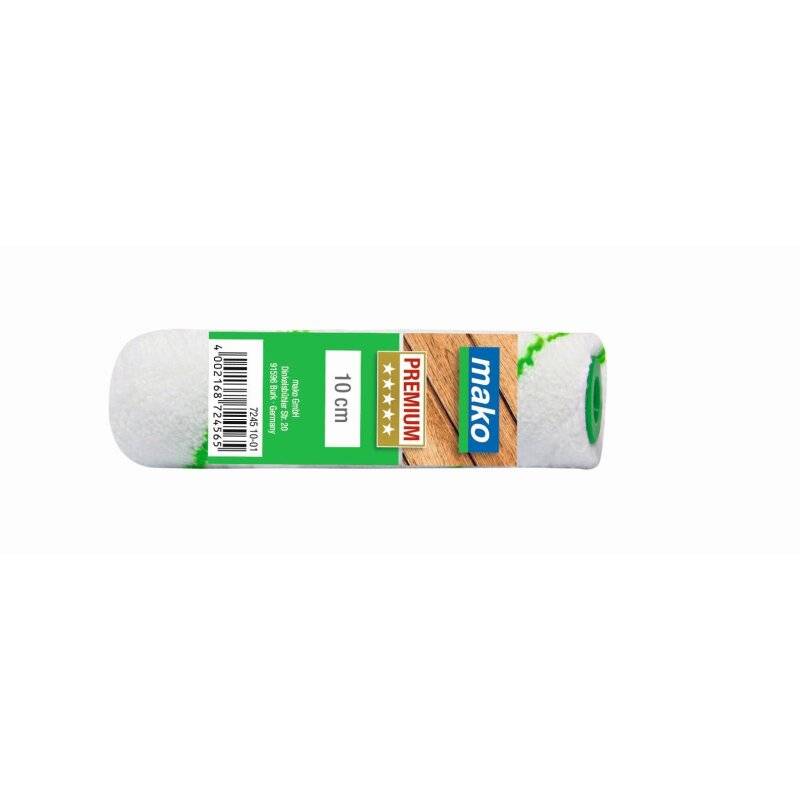 Lasur-Ersatzwalzen PREMIUM Mikrofaser extra kurz für Lasuren und Holzschutzmittel - 10 cm - einzeln von mako GmbH