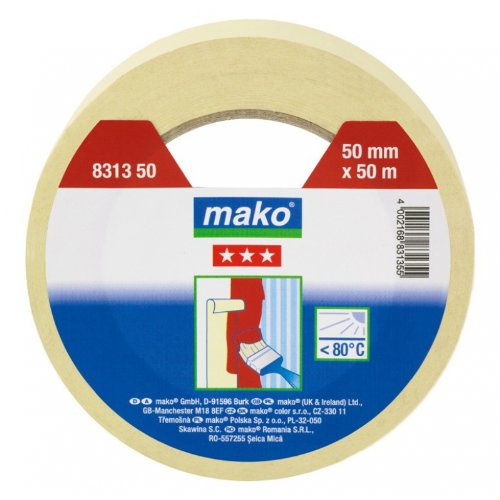 Mako Maler-Abdeckband 80° C für den Innenbereich 30 mm x 50 m von mako GmbH