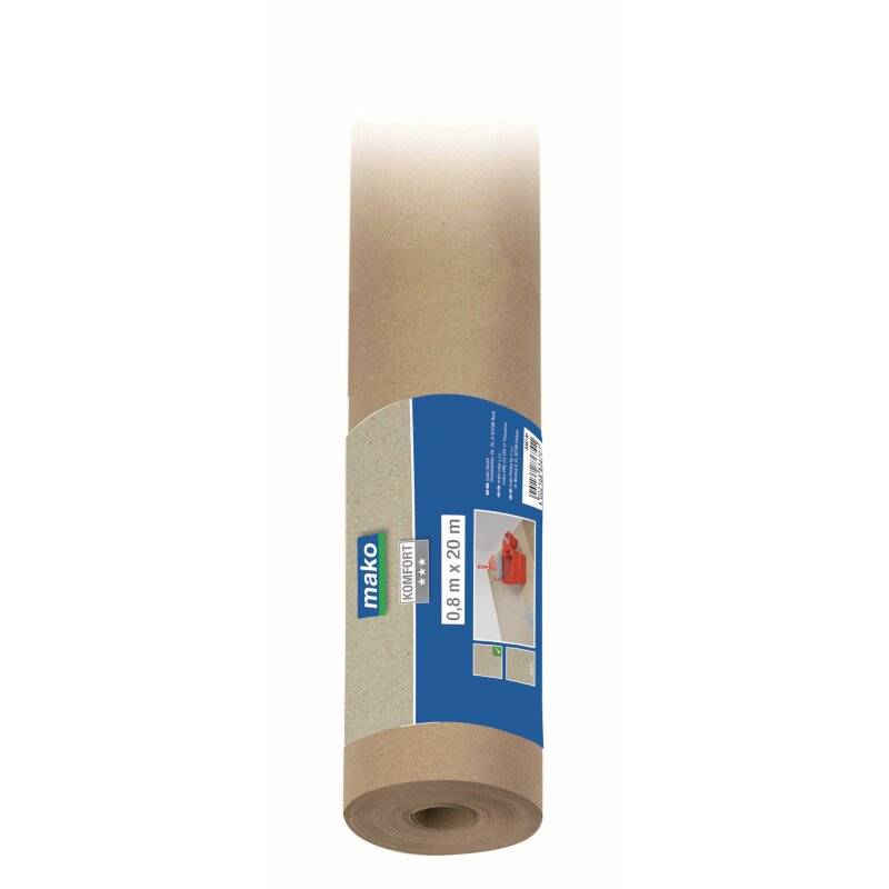 Malerpapier Abdeckpapier KOMFORT Schutzpapier glatt aus Altpapier auf Rolle 1 x 20 m von mako GmbH