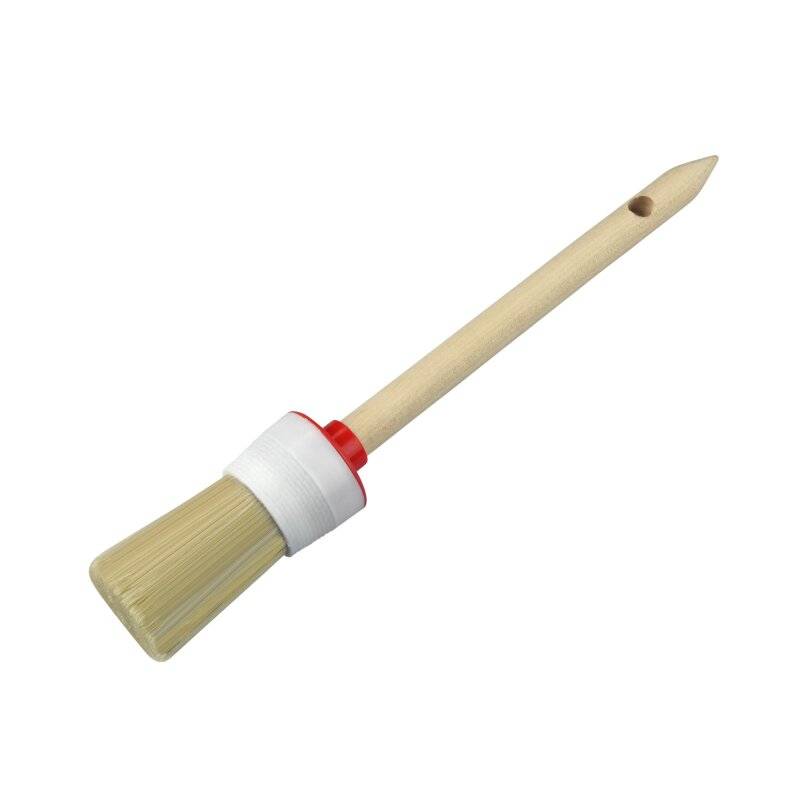 Ringpinsel BASIC Naturholzgriff synthetische helle Borstenmischung Nr. 4 / 25 mm von mako GmbH
