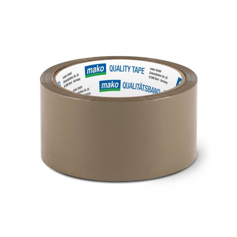 Standard-Packband BASIC Paketband Klebeband Polypropylen-Folie 48 mm x 50 m braun von mako GmbH