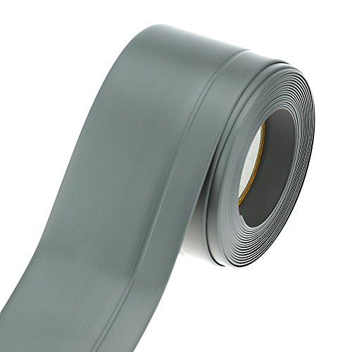 Weich Sockel Leiste selbstklebend Profil 45x15 mm 25m dunkelgrau von mako GmbH