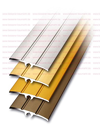 flexiCLIP Übergangsprofil 90x3,8 cm mit 5 Spezialdübel Alu gold von mako GmbH