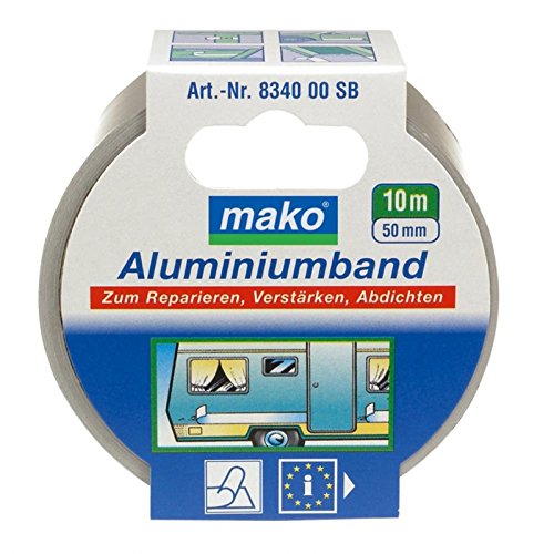 mako Aluminiumband 10 m Länge Klebeband Kleben Dichten 50 mm Breite von mako GmbH