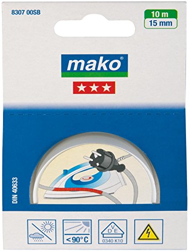 Mako Isolierband nach DIN 40633 15 mm x 10 m in Weiß von mako GmbH