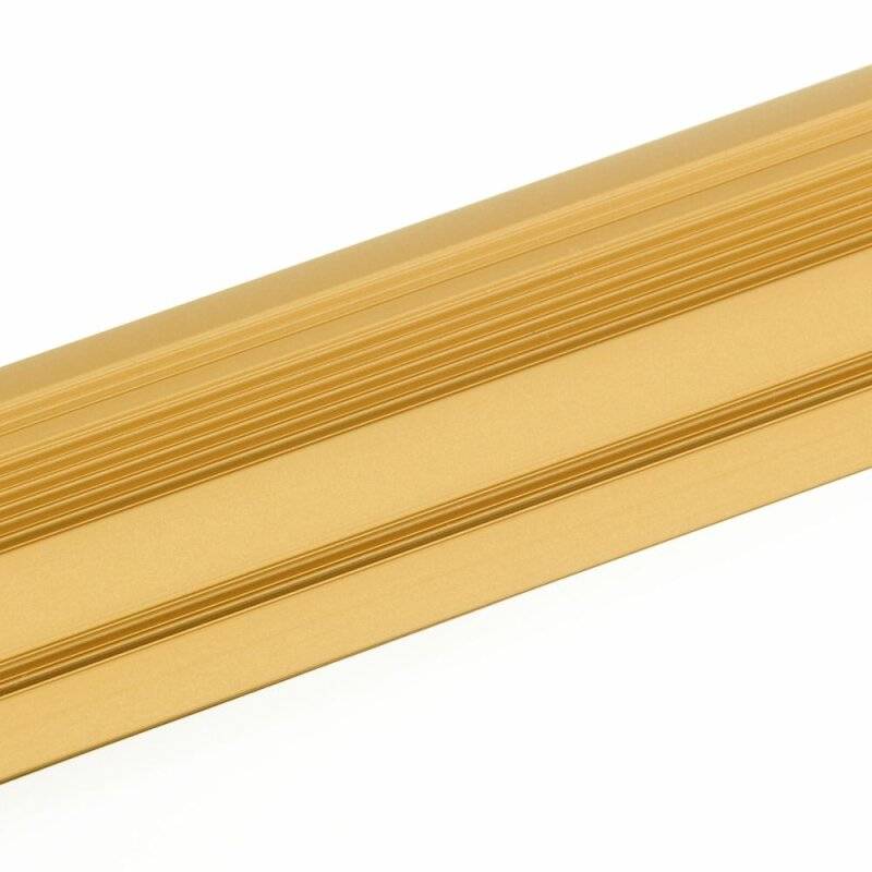 quickFIX Boden Rampenprofil zum Kleben aus Alu 100 x 4 x 0,8 cm gold eloxiert von mako GmbH
