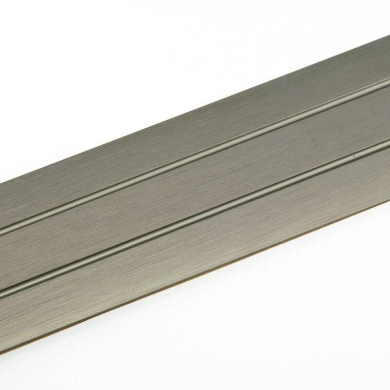 quickFIX Boden Übergangsprofil zum Kleben aus Alu 100 x 3,8 cm Edelstahl Optik von mako GmbH